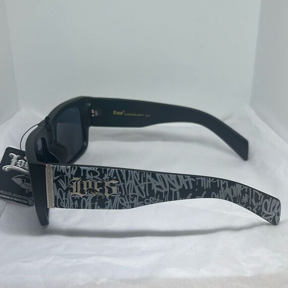 Locs Graffiti Logo Sunglasses – Square Frame, UV Protection - Picture 2 of 3
